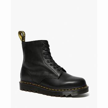 Dr Martens 1460 Pascal Ziggy Kožené Lace Up - Cierne Cizmy Panske, DR0021